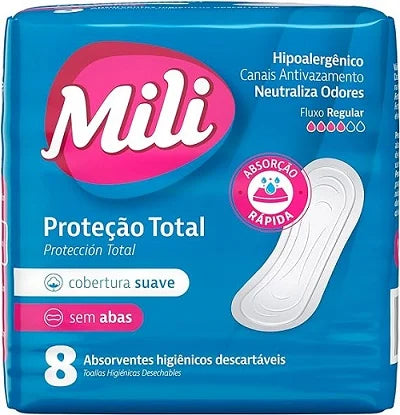 ABSORVENTE PROTECAO TOTAL SUAVE S/ABAS 8 UN MILI