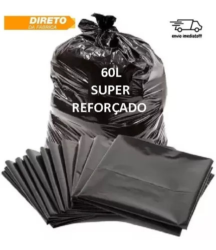 SACO LIXO 60L PRETO SUPER REF. C/100 ALMOFADA NEWCLEAN