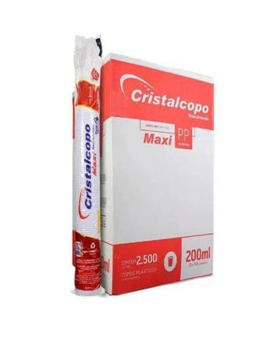 COPO DESCARTAVEL PP C/ 2500UN 200ML CRISTALCOPO