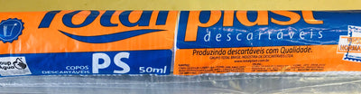 COPO DESCARTAVEL BRANCO CAFE PS 50ML TOTALPLAST