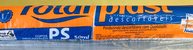 COPO DESCARTAVEL BRANCO CAFE PS 50ML TOTALPLAST