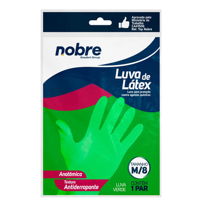LUVA LATEX MULTIUSO VERDE M