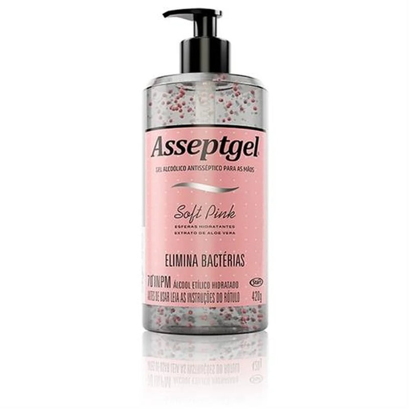 ALCOOL EM GEL SOFT PINK 420G ASSEPTGEL