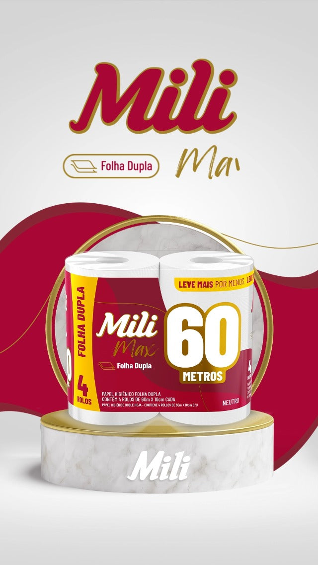 PAPEL HIG 60M F. DUPLA MILI 4 RLS