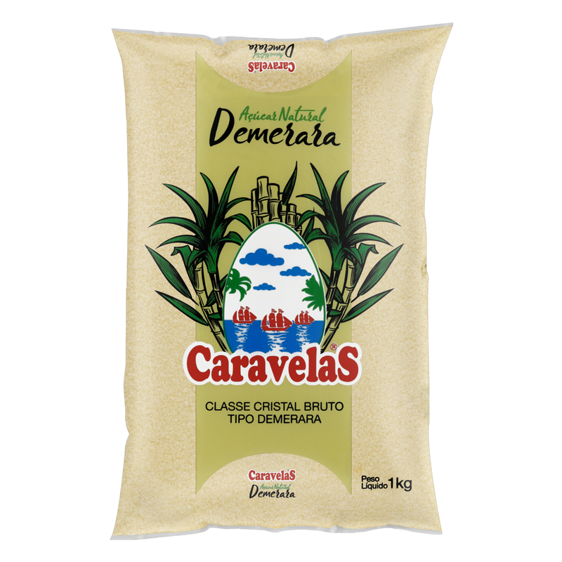 ACUCAR NATURAL CARAVELAS DEMERARA 1Kg