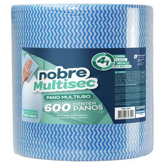 PANO MULTIUSO SLIM (ROLO C/20CM X 300M PICOTADO APROX. 50CM) AZUL - NOBRE