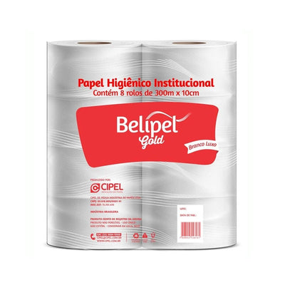 PAPEL HIG ROLAO GOLD 300M C/8 BELIPEL