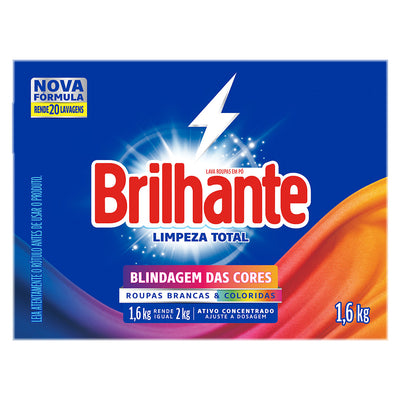 SABAO EM PO BRILHANTE LIMPEZA TOT LAVA ROUPAS 1,6 KG