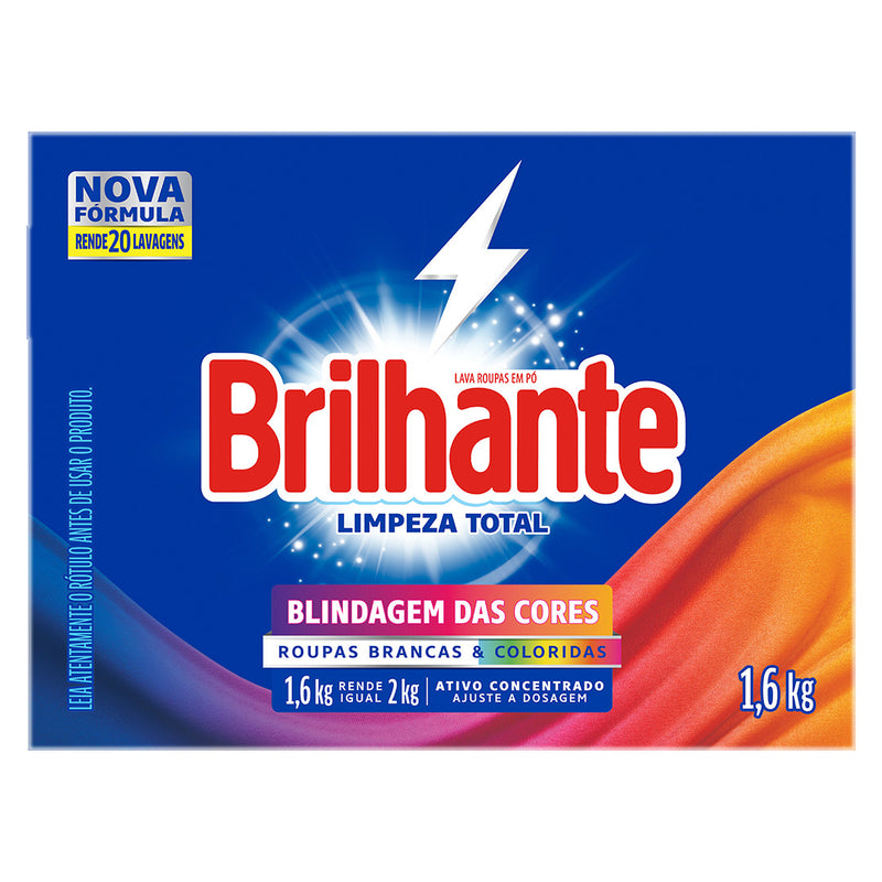 SABAO EM PO BRILHANTE LIMPEZA TOT LAVA ROUPAS 1,6 KG