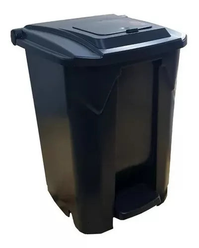 LIXEIRA PLAST. 60L C/TAMPA PT