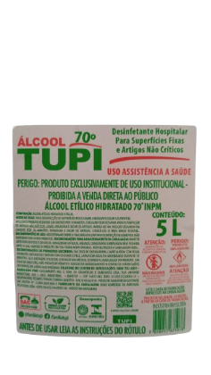 ALCOOL LIQUIDO NEUTRO 70% TUPI 5L