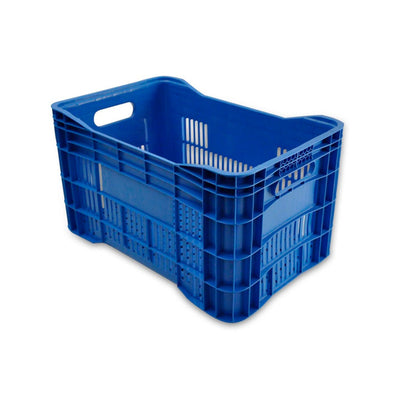 CAIXA PLASTICA VAZADA AZUL 54X36X30 UNIDADE
