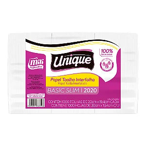 PAPEL TOA INTERF UNIQUE BASIC SLIM 100%CEL C/1000 FLS MILI