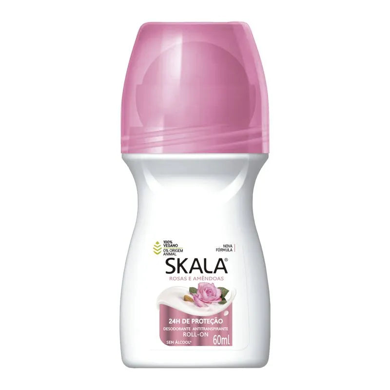 DESODORANTE ROSAS E AMENDOAS ROLL-ON 60ML SKALA