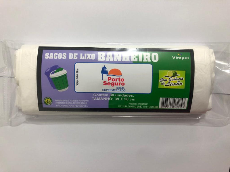 SACO LIXO ROLO BANHEIRO 39x58 cm C/30 NEW CLEAN
