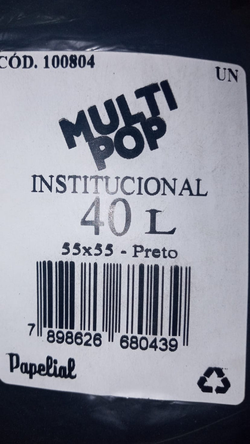 SACO LIXO 40L PRETO PESADO PAPELIAL M2