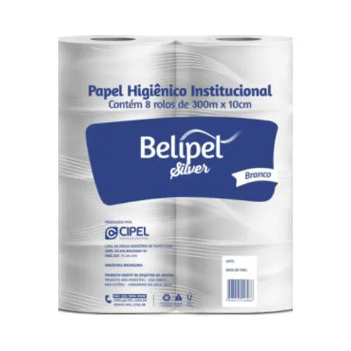 PAPEL HIG ROLAO SILVER 300M C/8 BELIPEL