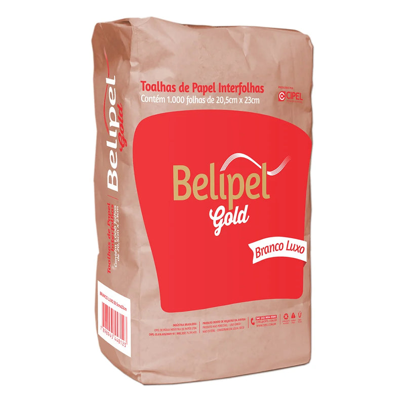 PAPEL TOA INTERF GOLD 20,5X20CM C/1000 FLS BELIPEL