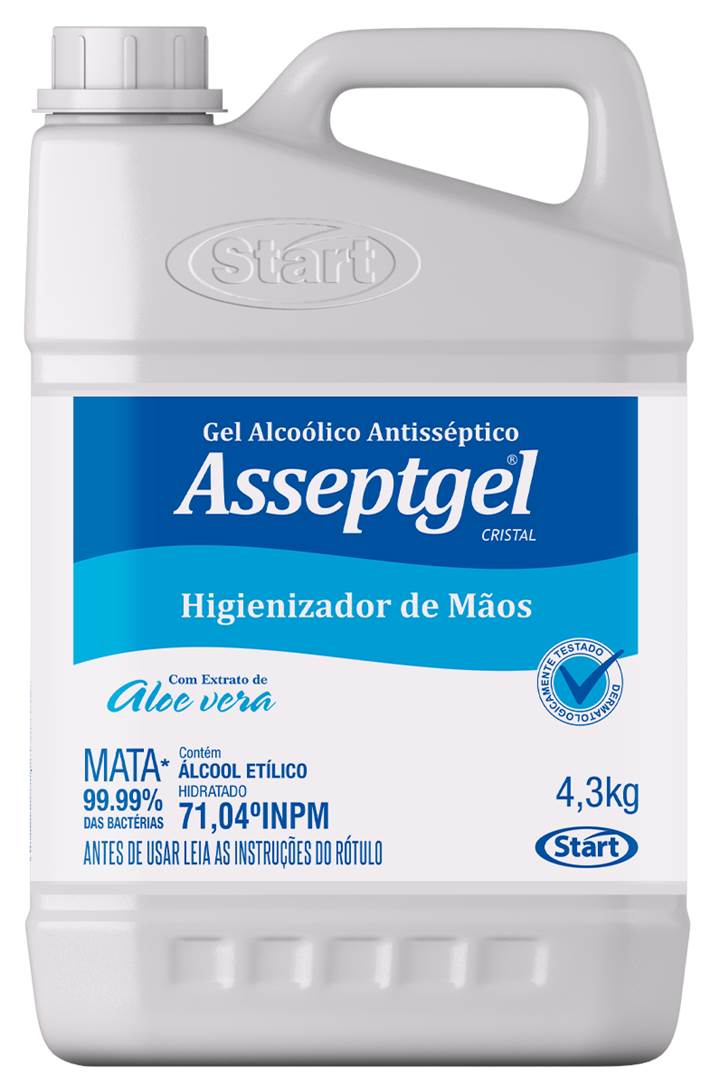 ALCOOL EM GEL CRISTAL ASSEPTGEL 5L