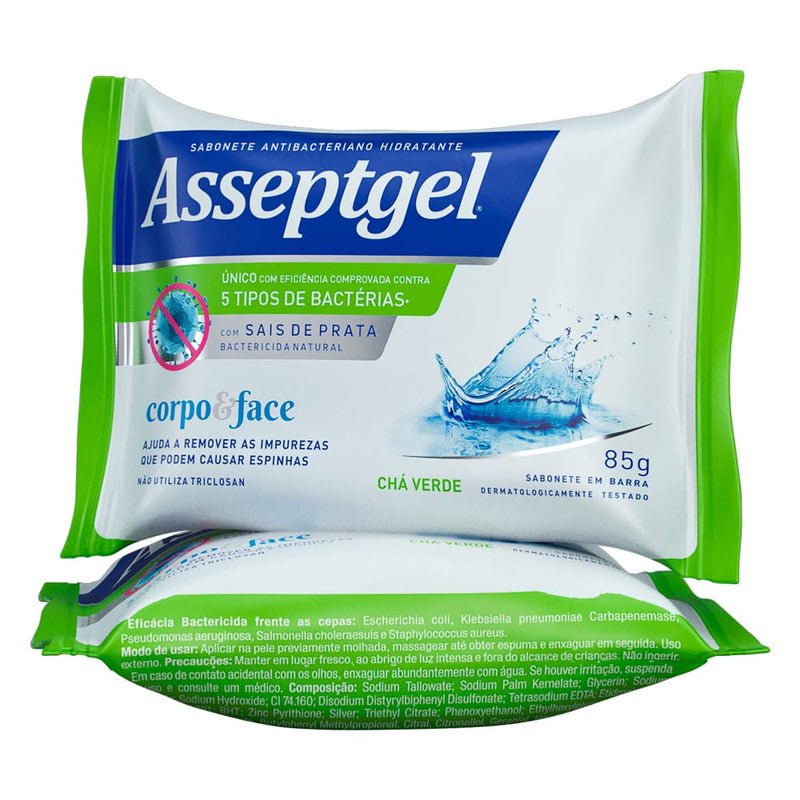 SABONETE ANTIBAC CHA VERDE 85G ASSEPTGEL