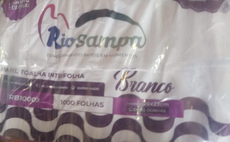 PAPEL TOA INTERF RIO SAMPA BRANCO 20X23 1000FLS