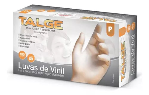 LUVA VINIL C/ AMIDO G C/100 TALGE